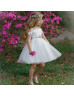 Cold Shoulder Lace Tulle Stunning Flower Girl Dress